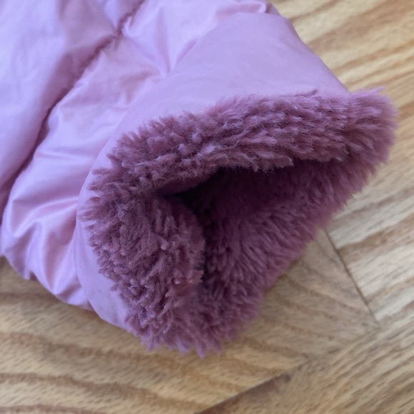 Moncler Cozy Pink Faux Fur Kids Jacket - Picture 6 of 8